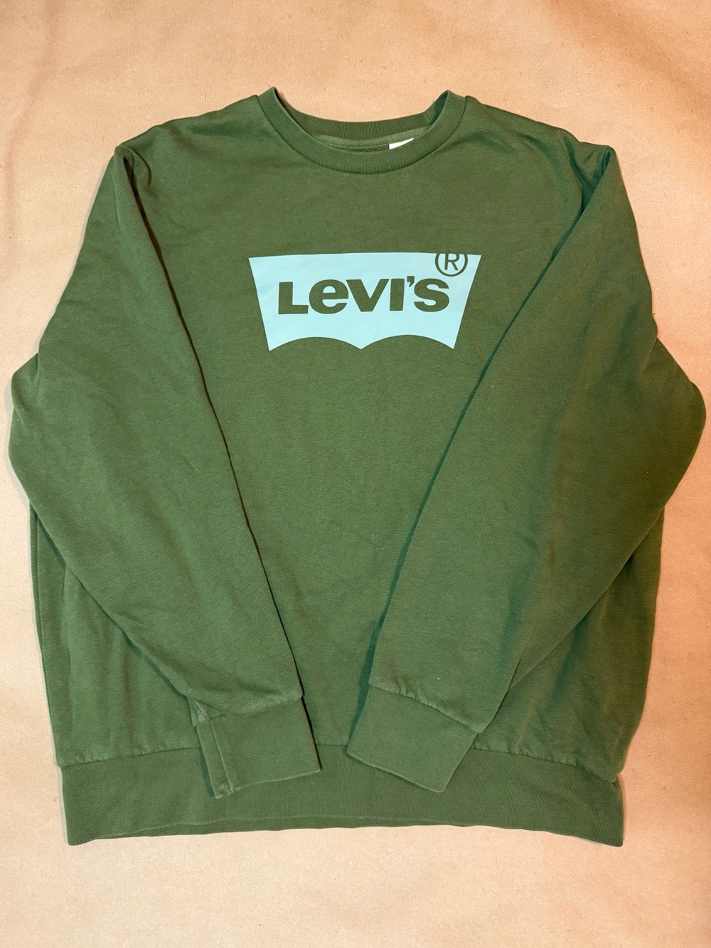 Levi's Olive Green Crewneck Sweatshirt with White Tag